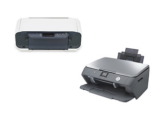 Image showing two color printer isolated