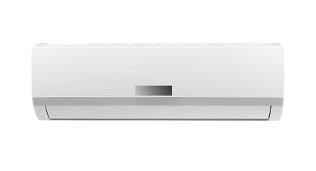 Image showing white air conditioner isolated