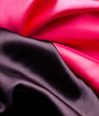 Image showing black with red satin