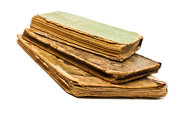 Image showing Antique old books on white