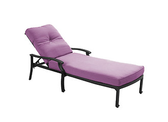 Image showing Soft purple lounger isolated on white