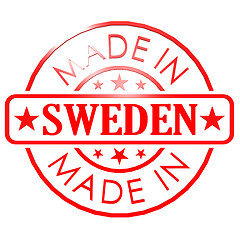 Image showing Made in Sweden red seal