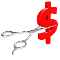 Image showing Cut dollar