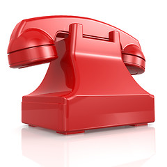 Image showing Red isolated phone