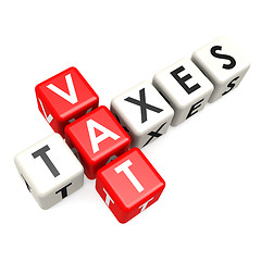 Image showing Vat taxes buzzword 