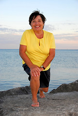 Image showing Mature woman exercising