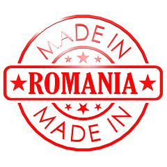 Image showing Made in Romania red seal