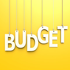 Image showing Budget word in yellow background