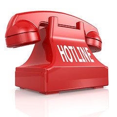 Image showing Red hotline phone