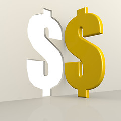 Image showing Yellow dollar sign