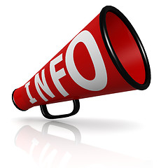 Image showing Red info megaphone