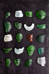 Image showing sea glass bottlenecks