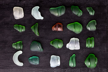 Image showing sea glass bottlenecks 