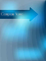 Image showing Blue company brochure design with light waves