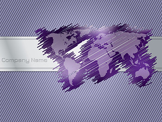 Image showing Striped and scribbled purple brochure design