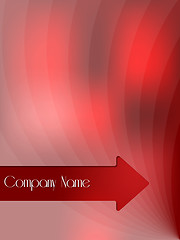 Image showing Red company brochure design with light waves