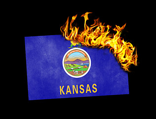 Image showing Flag burning - Kansas