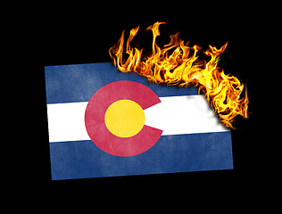 Image showing Flag burning - Colorado