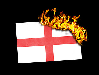 Image showing Flag burning - England