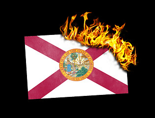 Image showing Flag burning - Florida