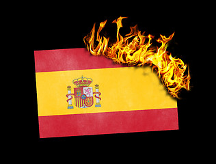 Image showing Flag burning - Spain