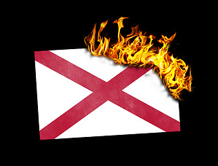 Image showing Flag burning - Alabama