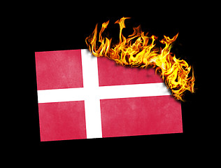 Image showing Flag burning - Denmark