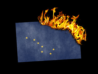 Image showing Flag burning - Alaska