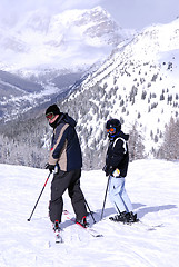 Image showing Downhill skiing