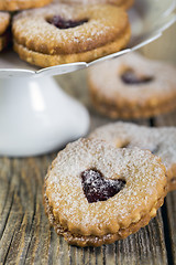 Image showing Linzer cookies. Valentine'S Day.