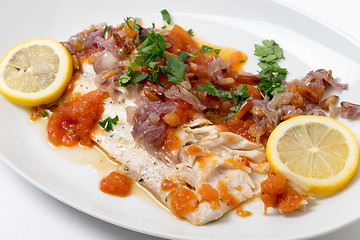 Image showing Baked fish levant style