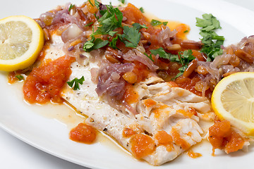 Image showing Baked fish levant style