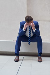 Image showing frustrated young business man