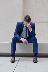 Image showing frustrated young business man