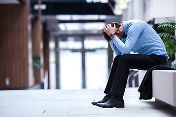 Image showing frustrated young business man