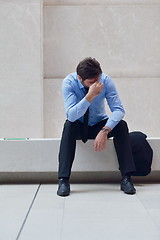 Image showing frustrated young business man