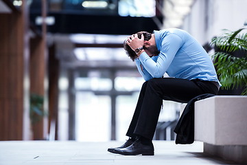 Image showing frustrated young business man