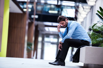 Image showing frustrated young business man