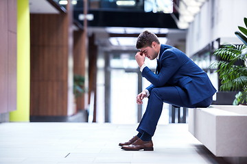 Image showing frustrated young business man