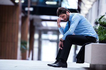 Image showing frustrated young business man