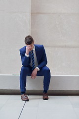 Image showing frustrated young business man