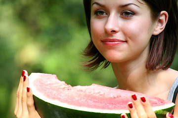 Image showing Frau im Sommer