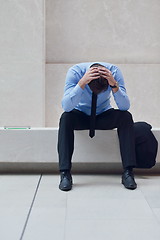 Image showing frustrated young business man