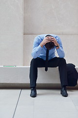 Image showing frustrated young business man