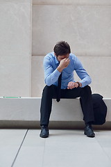 Image showing frustrated young business man