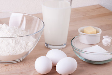 Image showing Baking ingredients in the kitchen