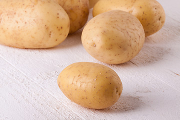 Image showing Farm fresh washed whole potatoes