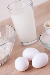 Image showing Baking ingredients in the kitchen