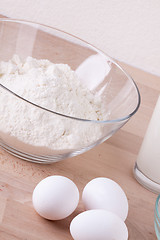 Image showing Baking ingredients in the kitchen