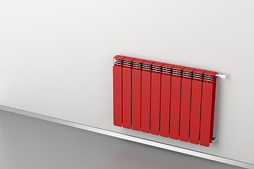 Image showing Red radiator